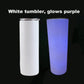 20oz Sublimation Blank Tumbler GLOW in the Dark - Blue, Green, or Purple