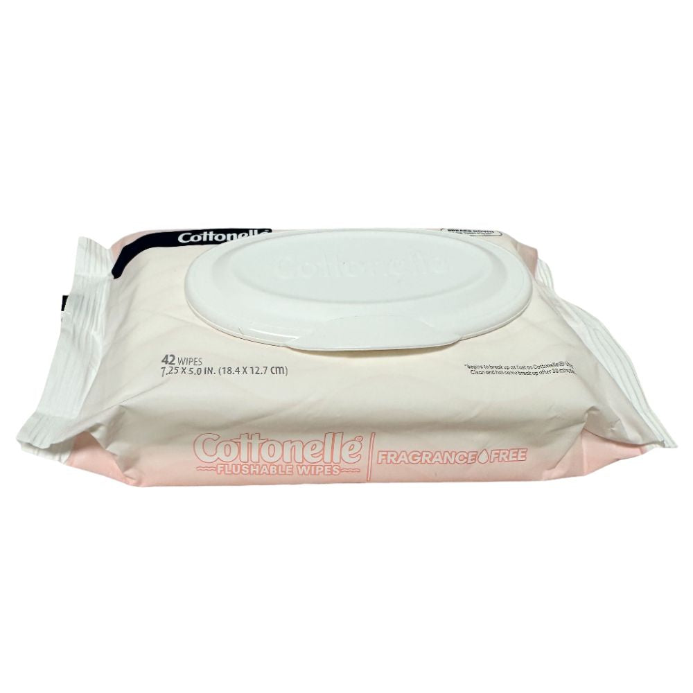 Cottonelle Flushable Wipes Fragrance Free 168 count