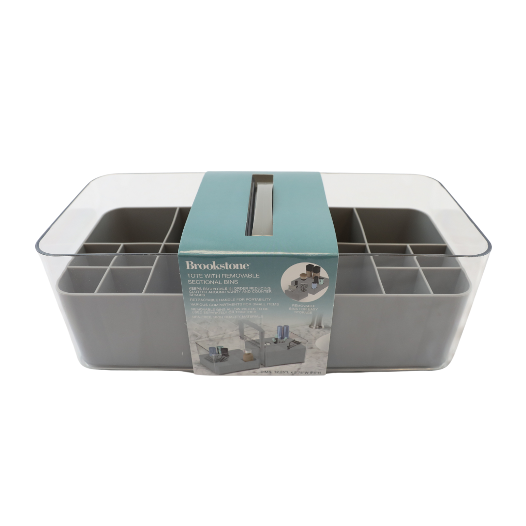 Brookstone Tote With Removable Sectional Bins 12