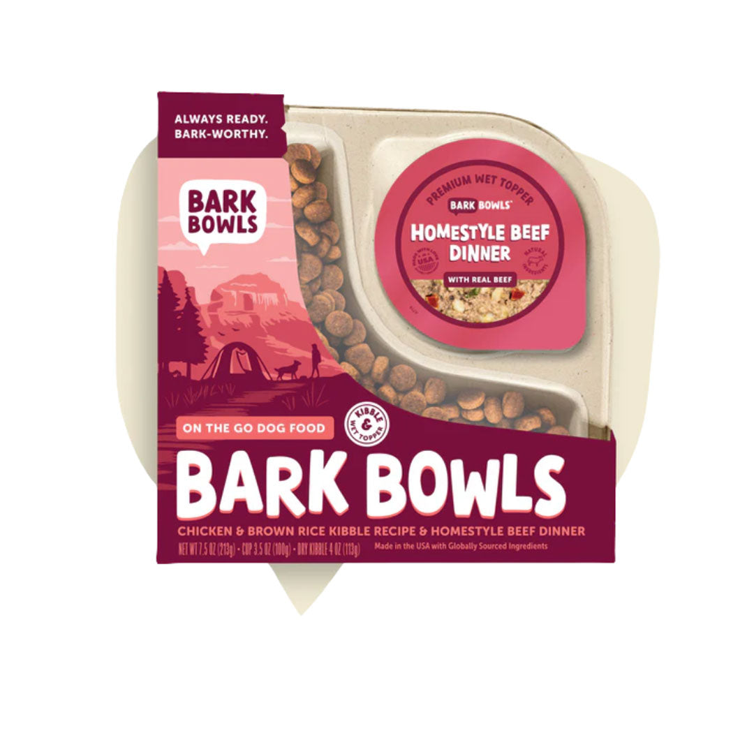 Bark Bowls Travel-Ready Dog Food (SOLD BY CASE) 4 / Carton, BEST BY: 10/15/2025
