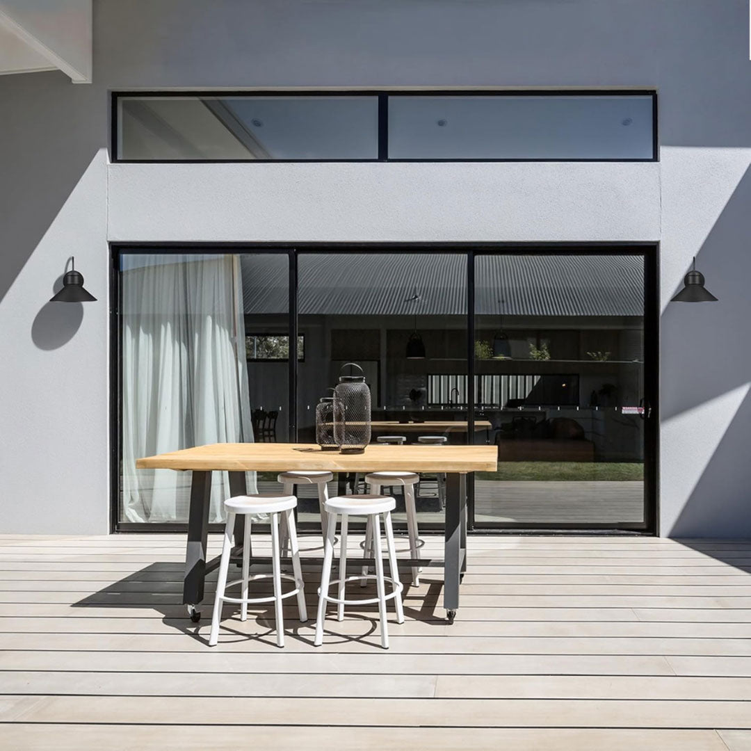 GLOBE Electric 44165 1-Light Outdoor Wall Sconce, 2-Pack, Black Finish, Exterior Lighting