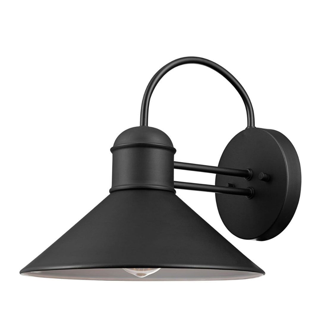 GLOBE Electric 44165 1-Light Outdoor Wall Sconce, 2-Pack, Black Finish, Exterior Lighting
