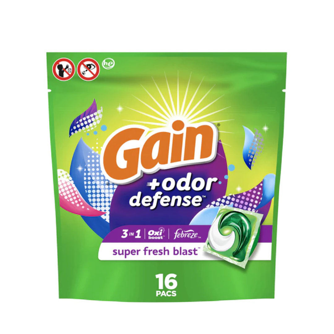 Gain Flings Detergent Pacs 16ct, Super Fresh