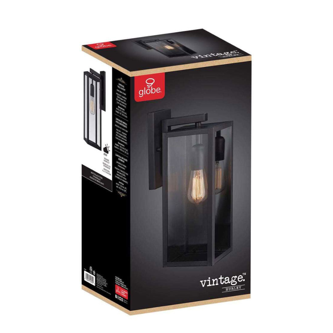 Globe Electric Hurley Black Modern Indoor/Outdoor 1-Light Wall Sconce