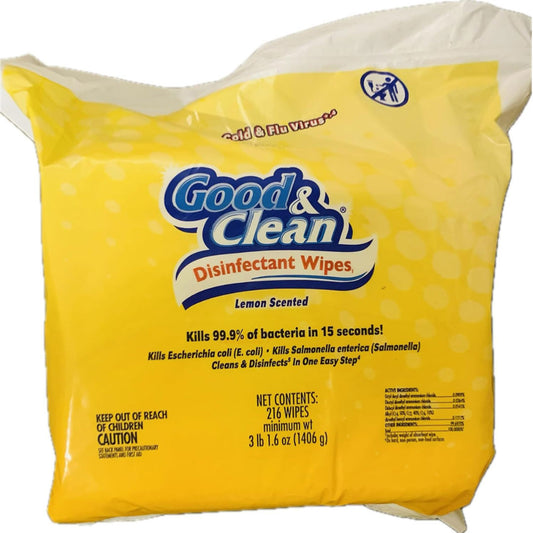 Good & Clean Disinfectant Wipes 216 Wipes