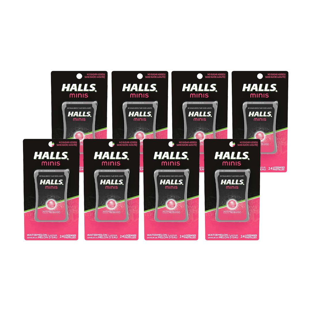 Halls Sugar Free Cough Drops, Watermelon 24 ct (SOLD BY CASE) 8 / carton
