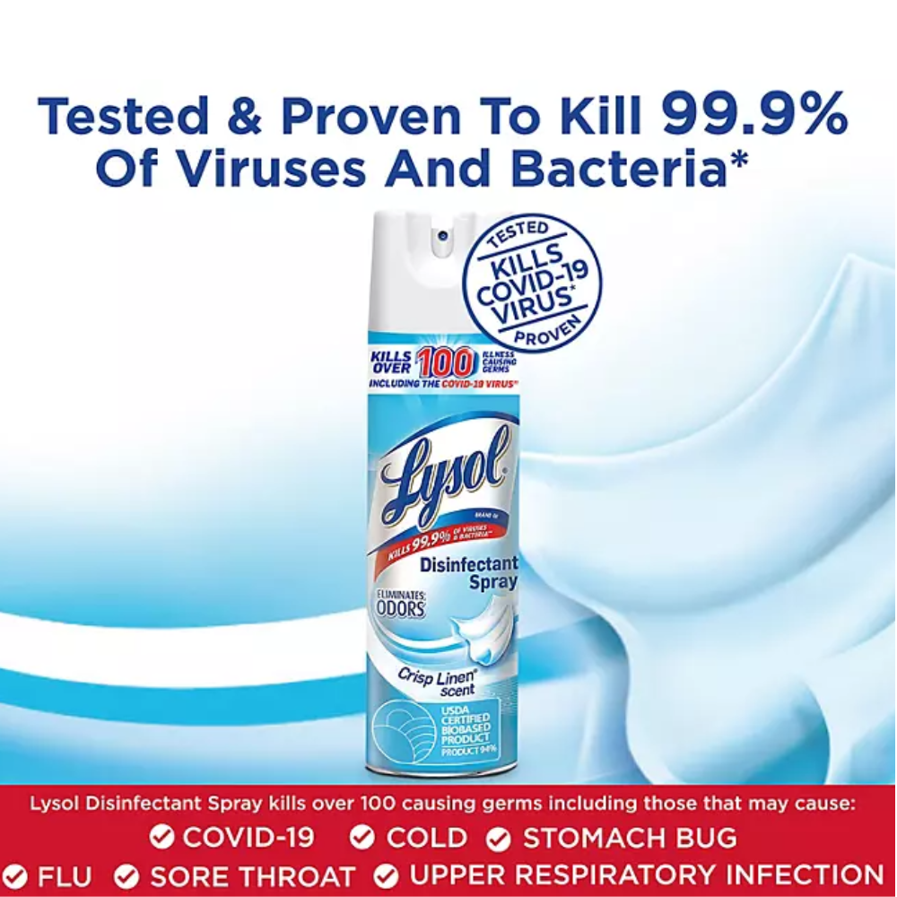 Lysol Disinfectant Spray 19oz 3 pack