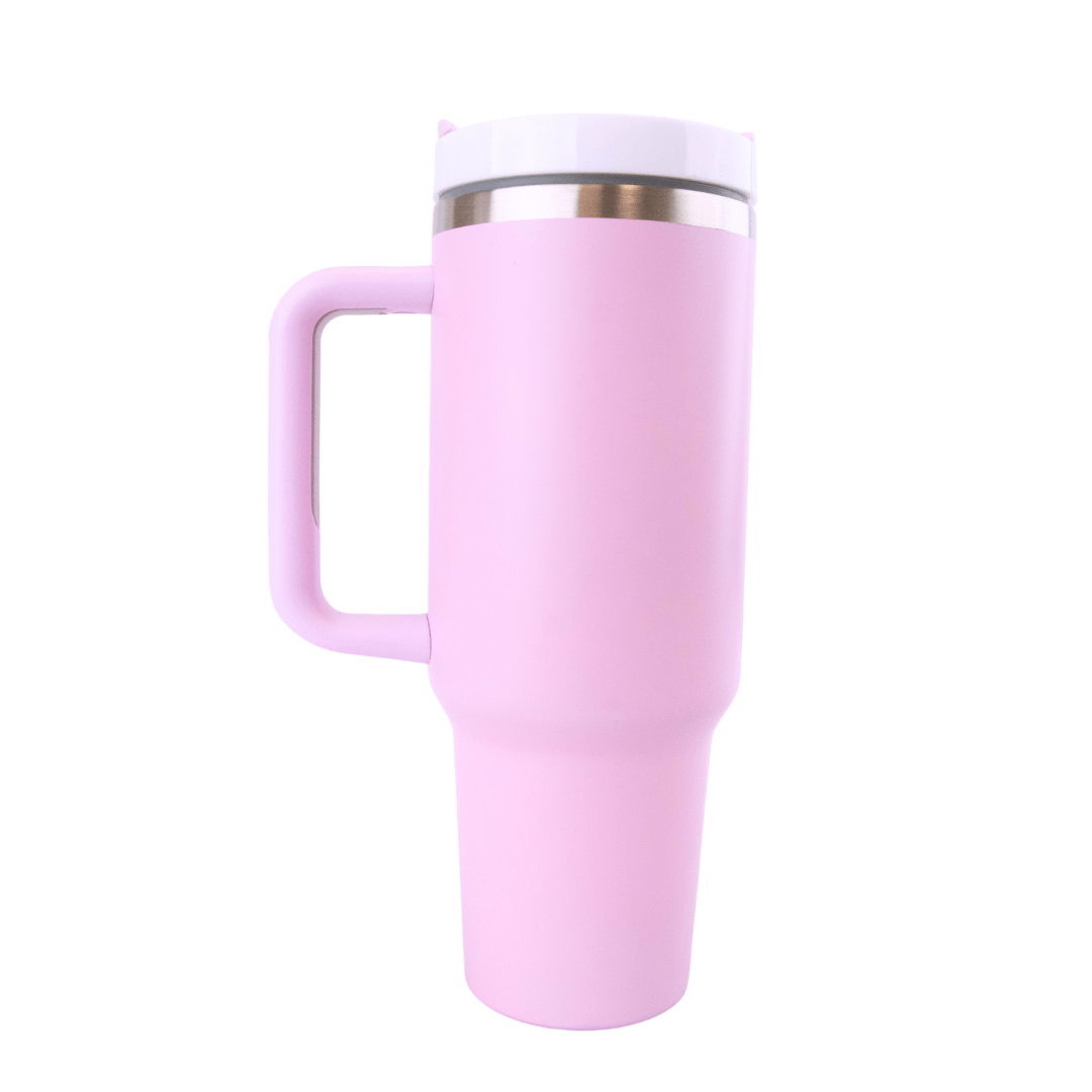 40 oz Sublimation Matte Tall Car Tumbler with Handle Color Assortment
