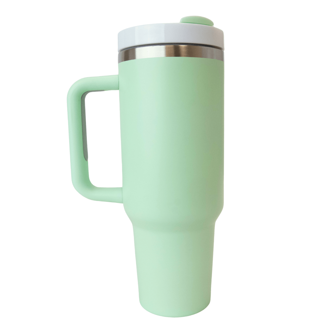 40 oz Sublimation Matte Tall Car Tumbler with Handle Color Assortment