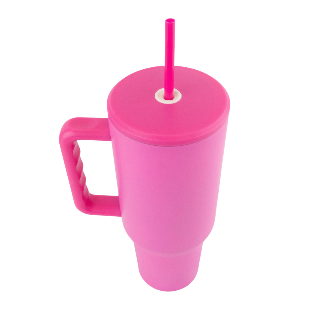 40 oz Sublimation or Laser Etch Trek Simple Modern Style Tumbler with Color Lid *NEW STYLE*