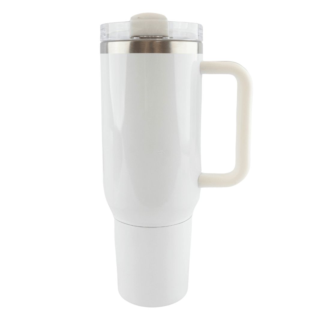 40 oz Sublimation White Snack Tumbler Bottom