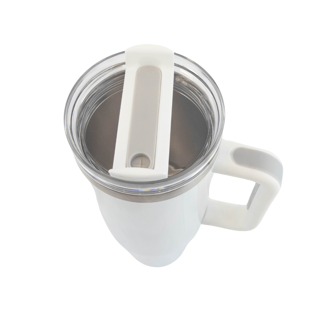 40 oz Sublimation White Snack Tumbler Bottom