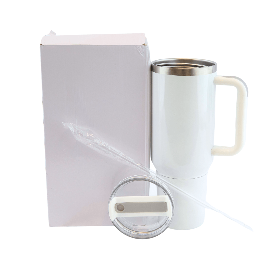 40 oz Sublimation White Snack Tumbler Bottom