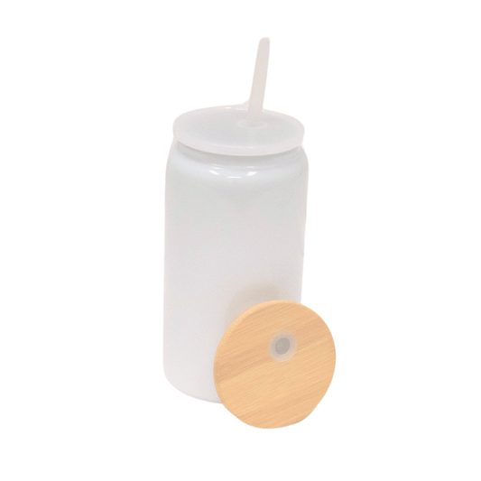 Sublimation Stainless Steel White Tumbler with 2 Lids, 16 oz