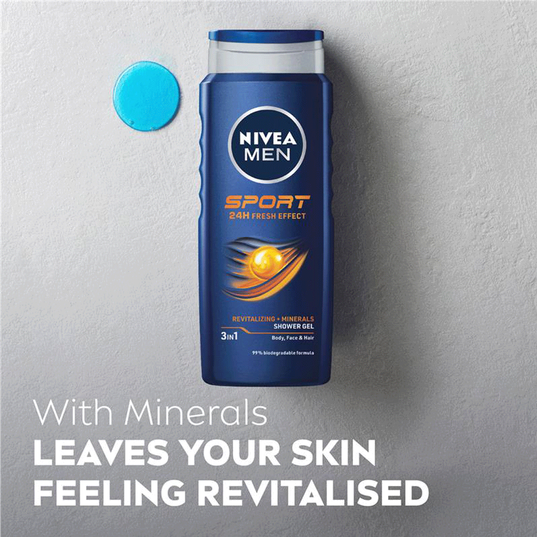 Nivea Sport for Men Shower Gel 24H Fresh Effect 400ml