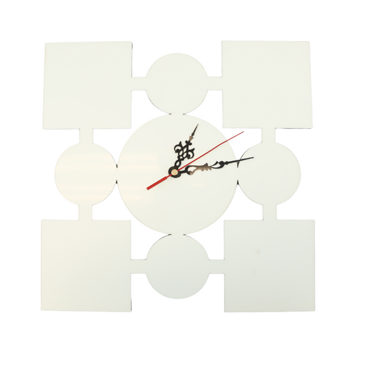 Sublimation Blank White Number Clock Square/Circle, 12" x 12"