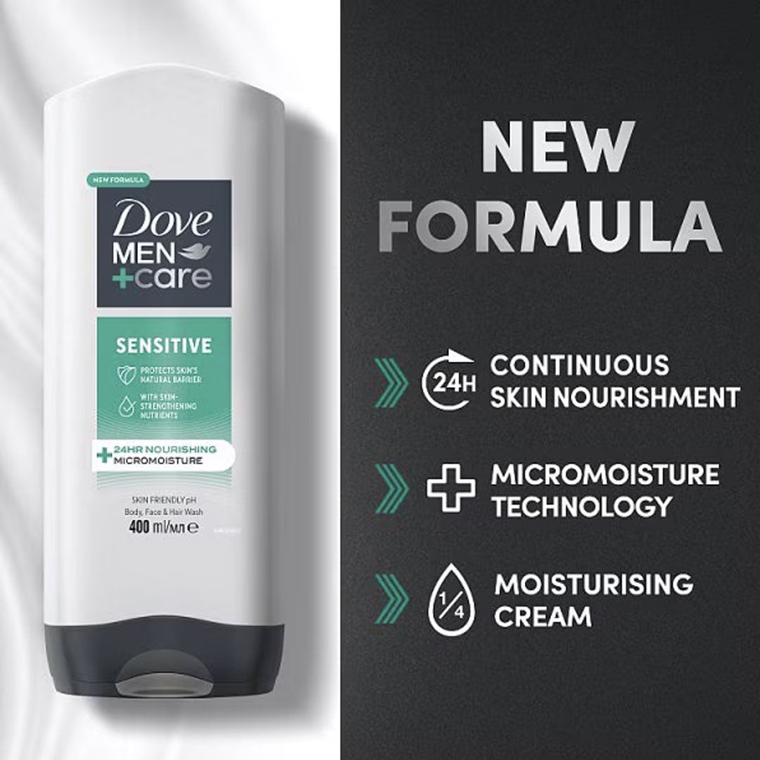 Dove Men + Care Sensitive Men´s (3 in 1 Shower Gel) 400 mL