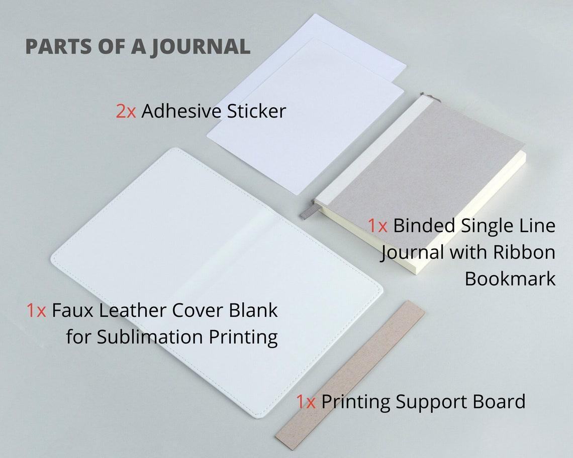 Leather PU Sublimation Blank Journal, 8'' x 6'' (size A5)-100 Pages