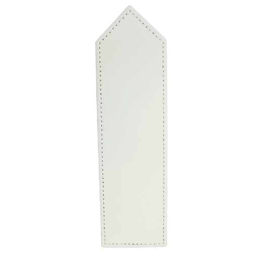 Sublimation PU Leather Premium Quality Bookmark Black White 7" x 2"