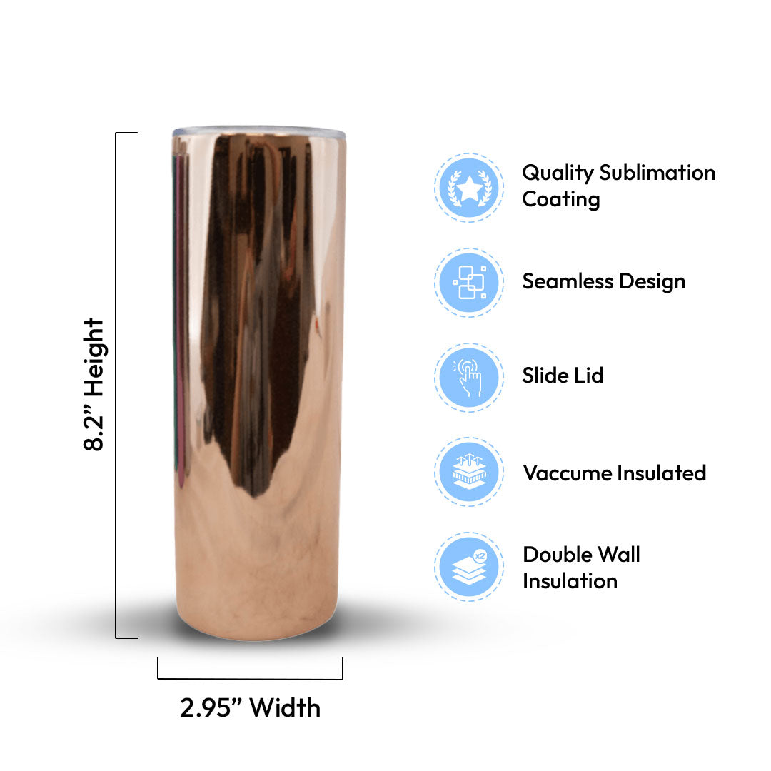 Sublimation Mirror Tumblers 20oz Assortment of Colors