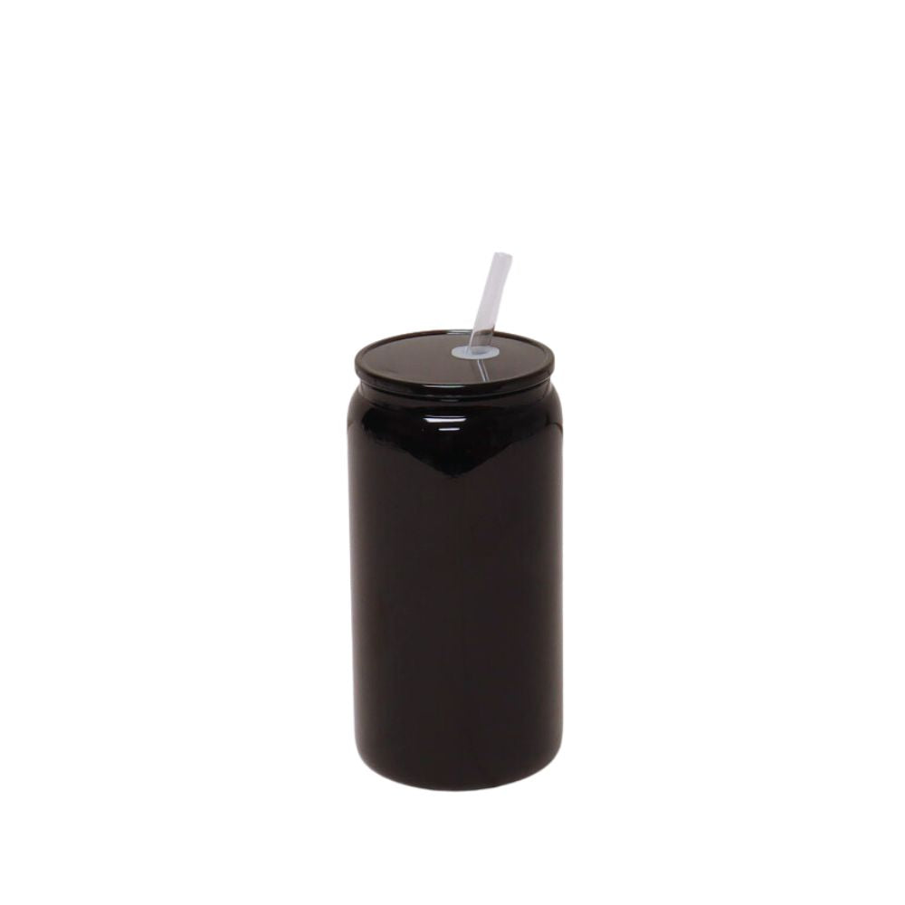 16oz Black Glass Tumbler