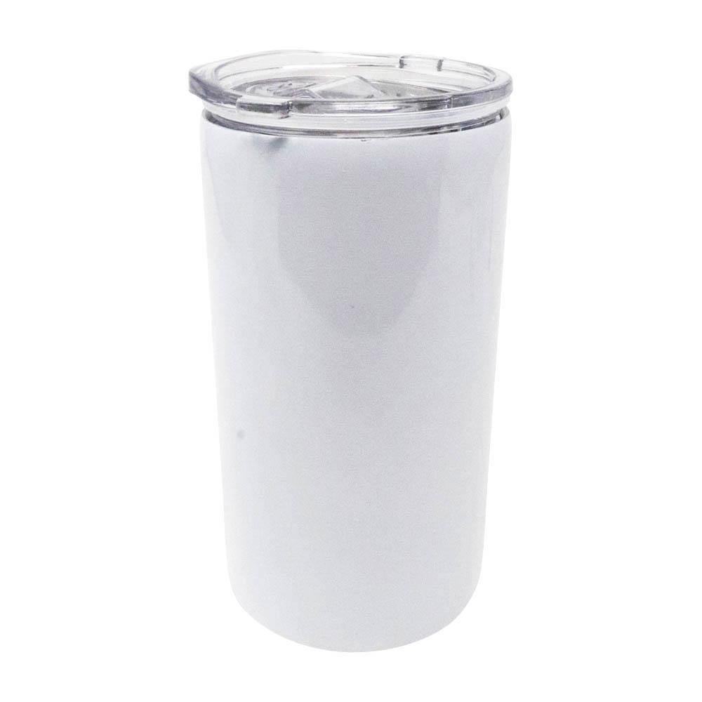 12 oz Sublimation Blank Tumbler Sippy Cup White with Dual Lids- Handle Lid & Sliding Lid