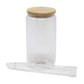 16 oz Sublimation Blank Clear Glass Jar Tumbler with Bamboo Lid