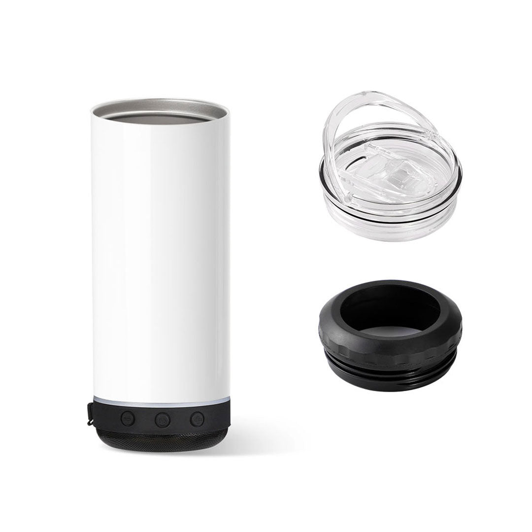 16 oz Sublimation 4 In 1 Can Cooler Bluetooth Speaker