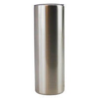 20 oz Sublimation Blank Straight Stainless Steel Silver Tumbler
