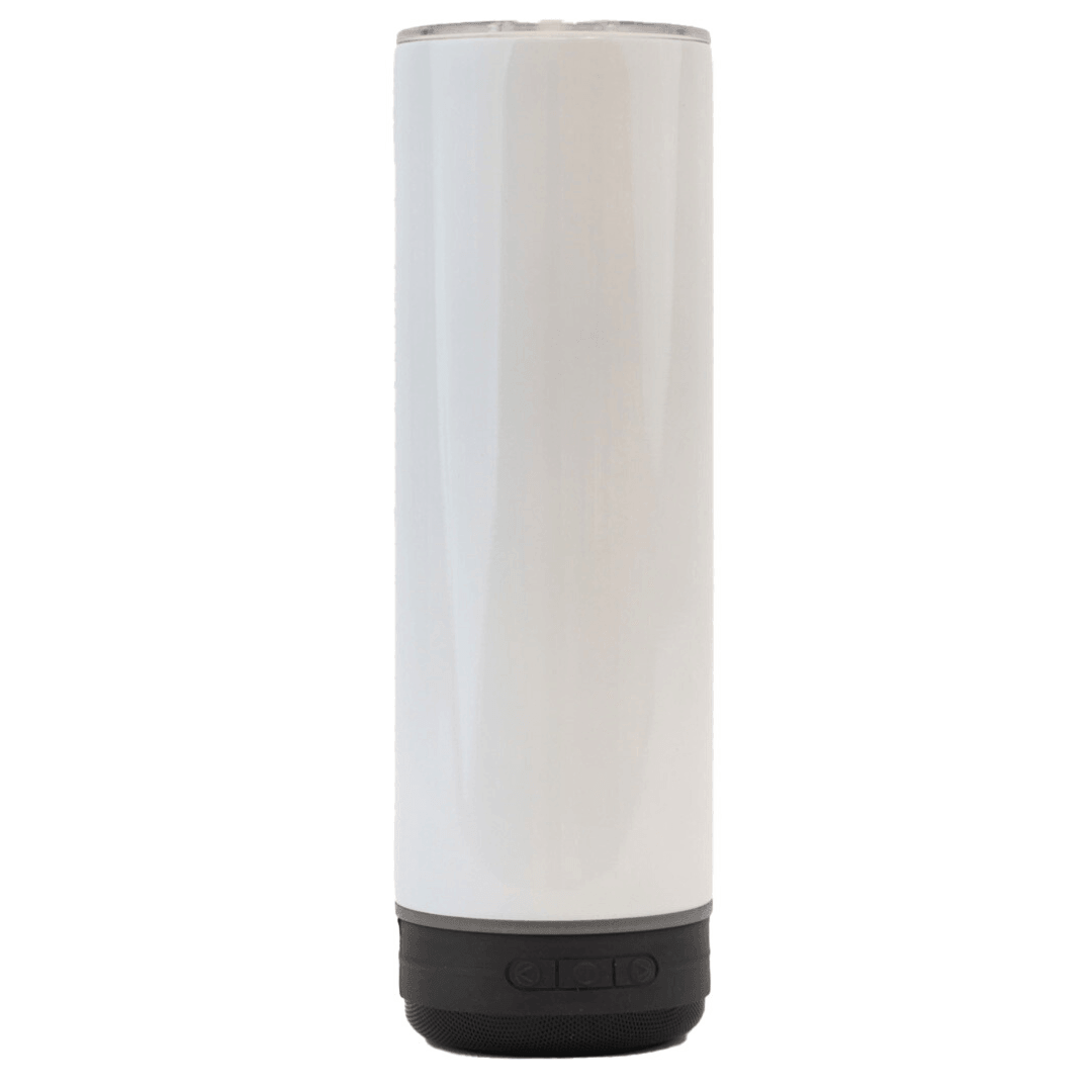 20 oz Sublimation Blank White Tumbler with Bluetooth Speaker, Variety of Colors