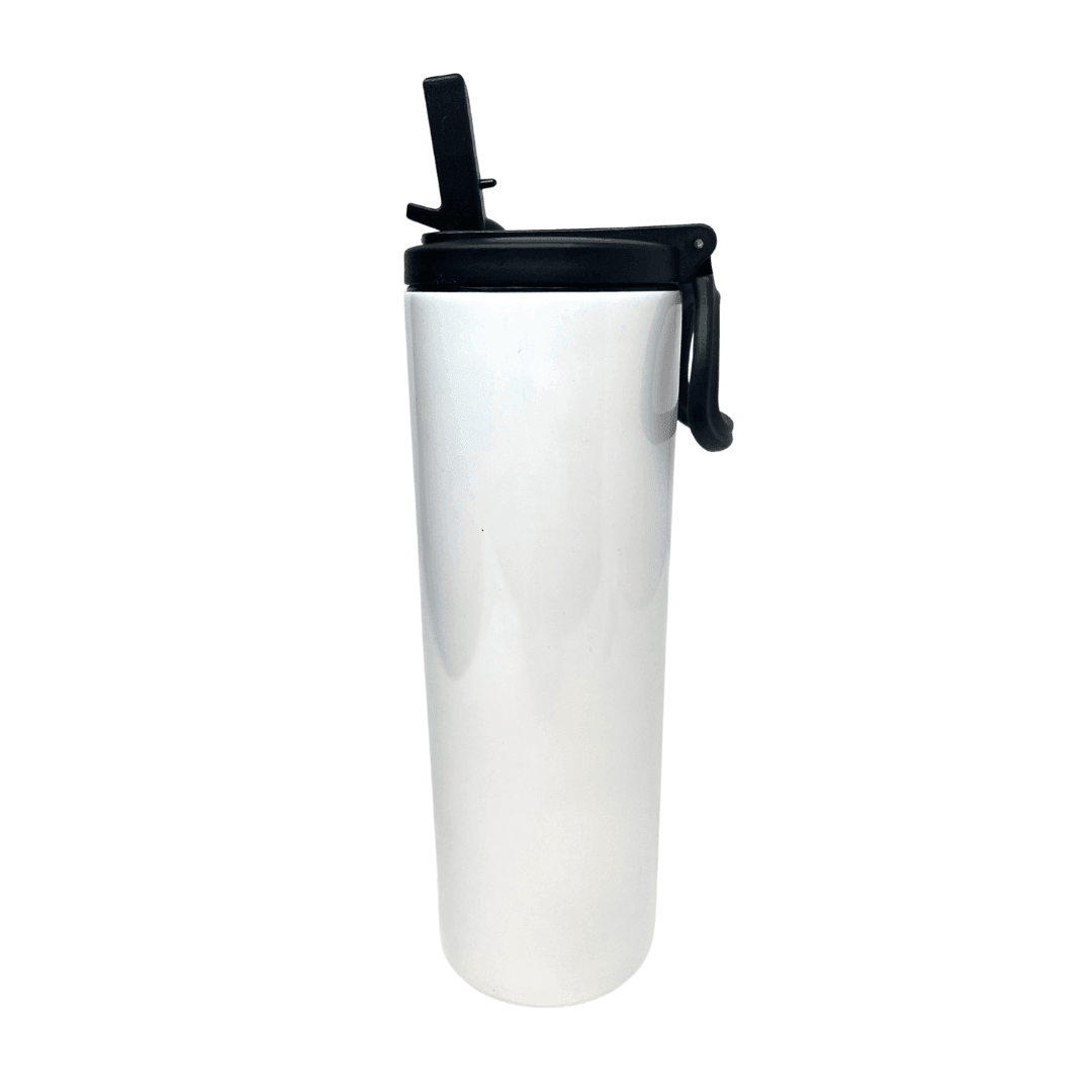 20 oz Sublimation Straight Sports/ Water Bottle Tumbler w/ Flip Lid