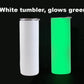 20oz Sublimation Blank Tumbler GLOW in the Dark - Blue, Green, or Purple