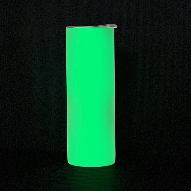 20oz Sublimation Blank Tumbler GLOW in the Dark - Blue, Green, or Purple