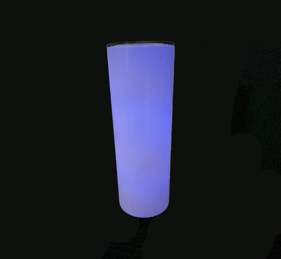 20oz Sublimation Blank Tumbler GLOW in the Dark - Blue, Green, or Purple