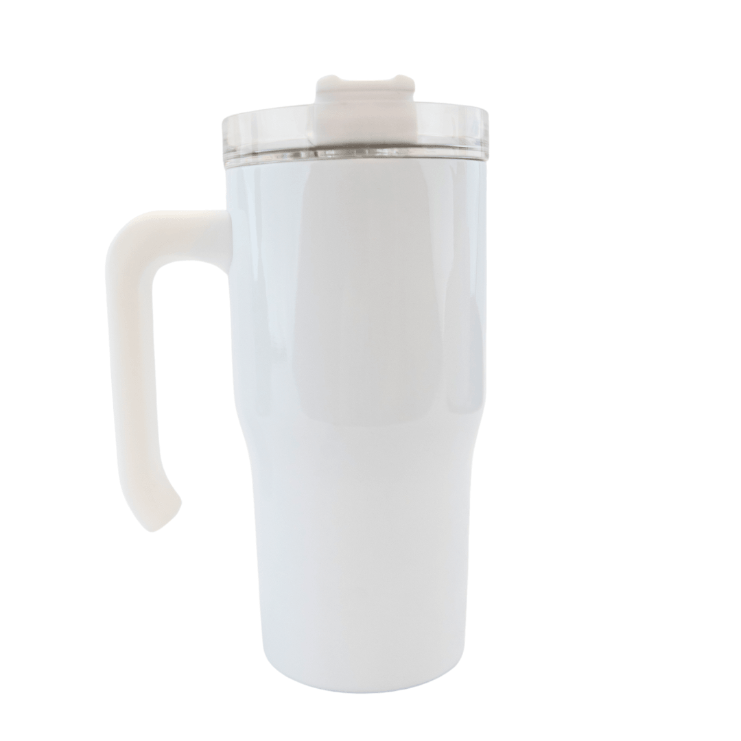 20oz White Sublimation Tumbler with Handgrip