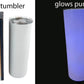 30oz Kupresso Sublimation or Laser Etch White Glow Purple Tumbler