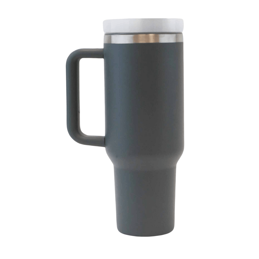 40 oz Tall Car Tumbler with Silicone Handle, "Stanley" Style Matt's Warehouse Deals