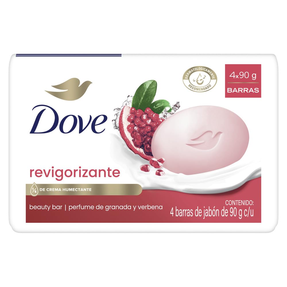 Dove 4pk Rejuvenating Bar Soap with Pomegrante & Hibiscus Tea Secent