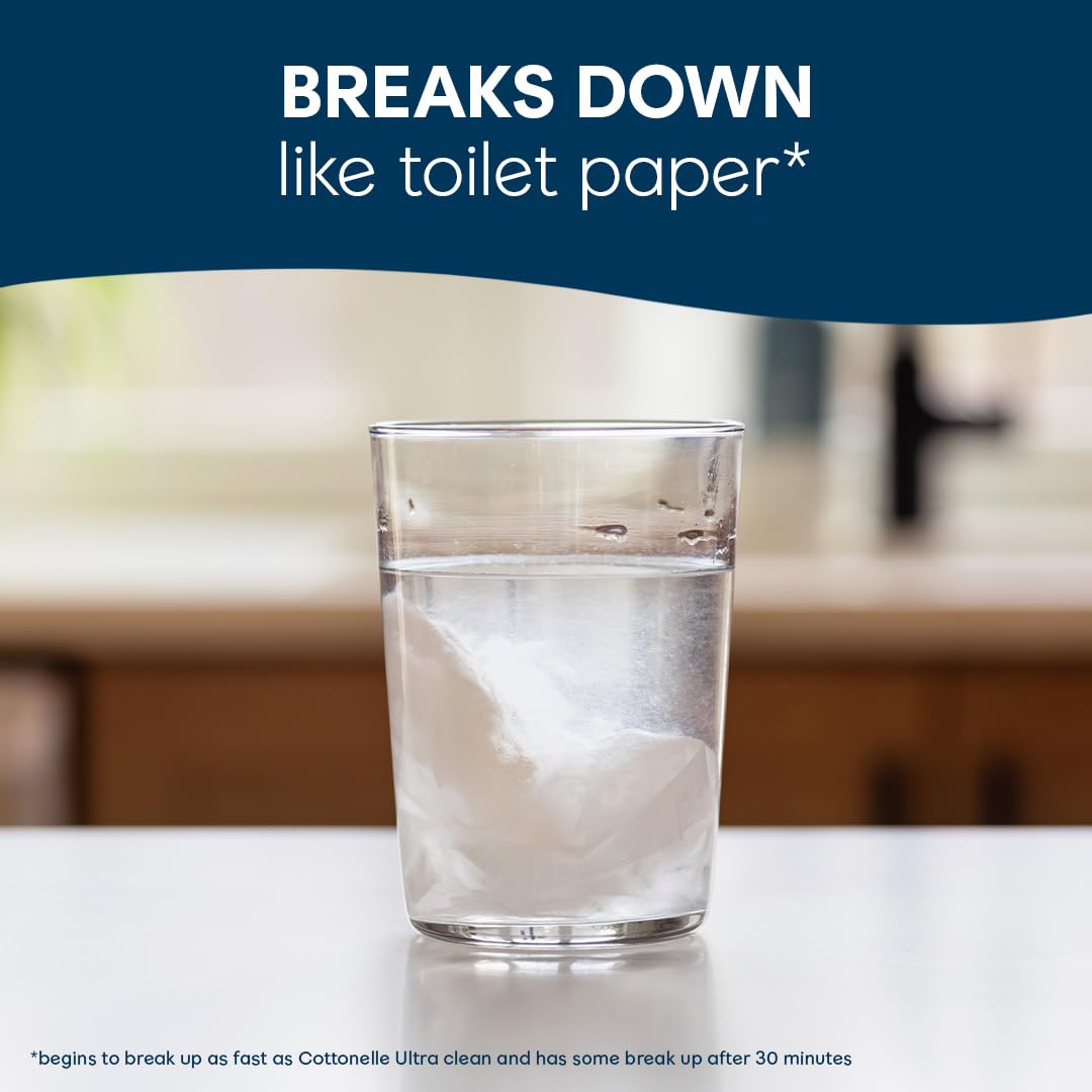 Cottonelle Flushable Wipes Fragrance Free 168 count (SOLD AS CASE) 4/Carton