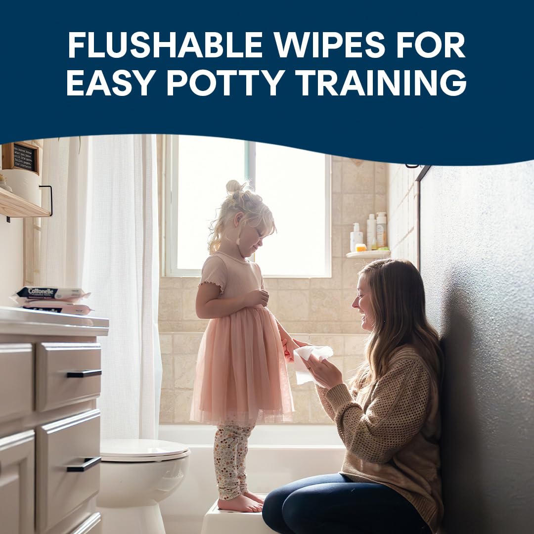Cottonelle Flushable Wipes Fragrance Free 168 count (SOLD AS CASE) 4/Carton