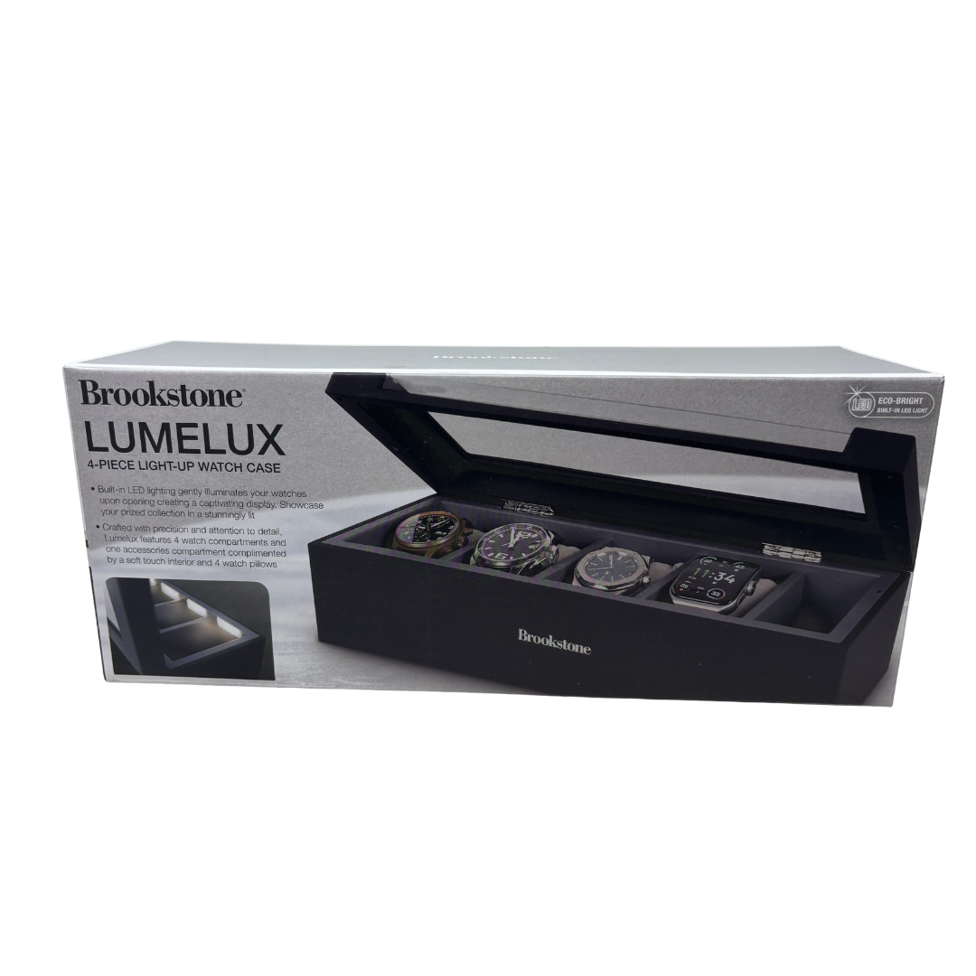 Brookstone Lumelux 4 piece Light Up Watch Case