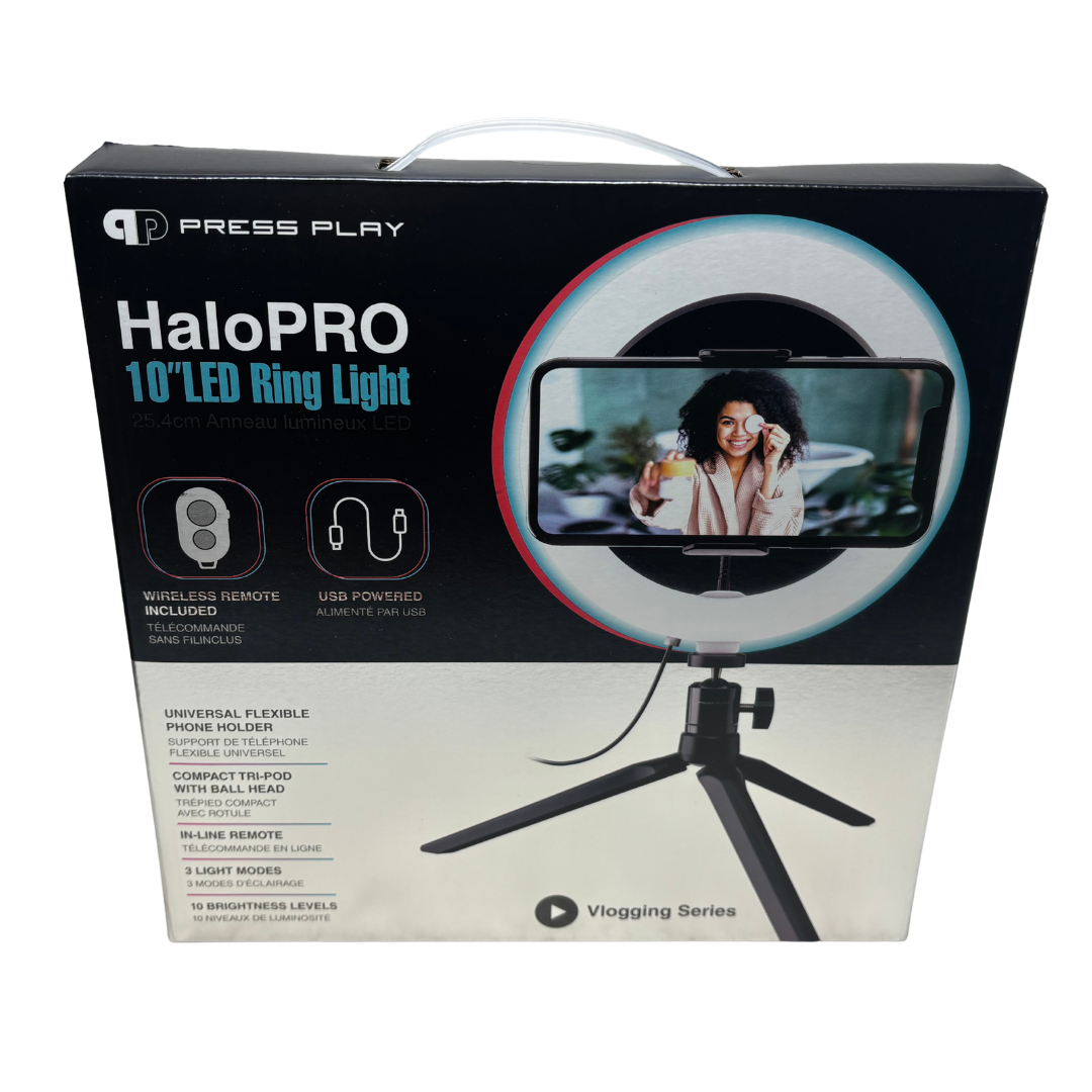 Press Play HaloPRO 10"LED Ring Light