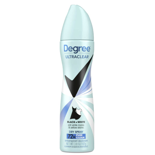 Degree Ultra clear Black + White  72H Pure Clean 3.8oz