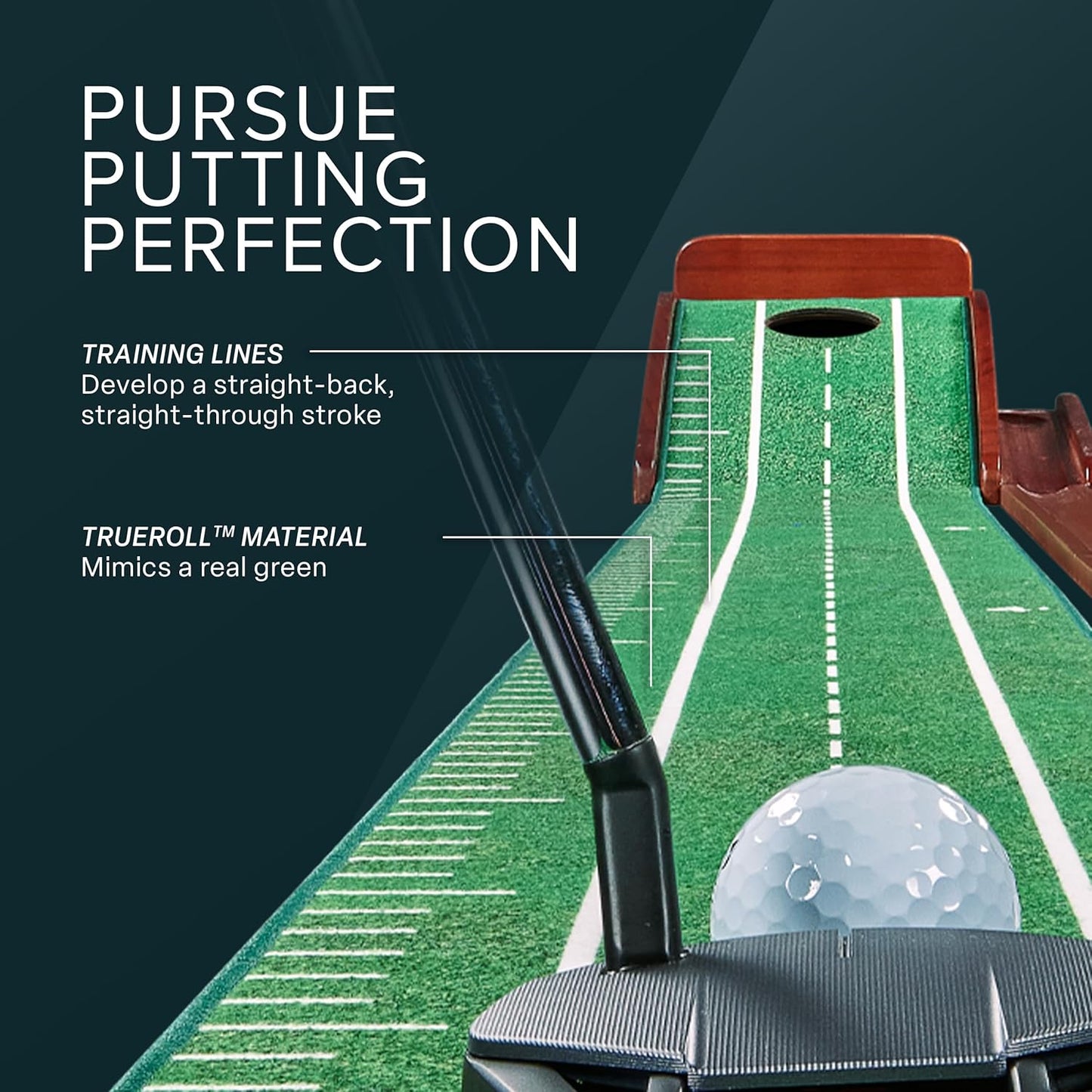 Perfect Practice Putting Mat 8 feet (Compact Edition)