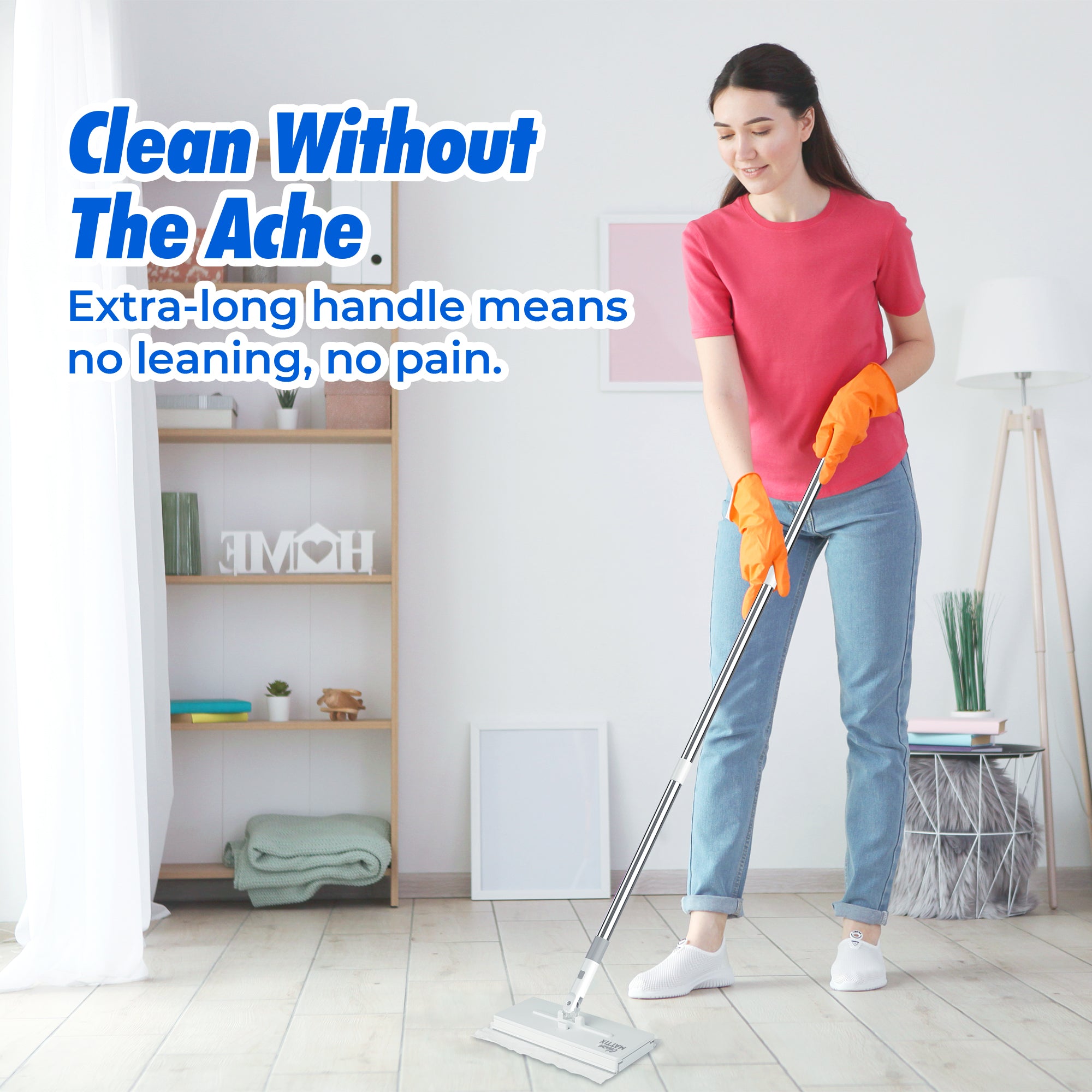 FlexiClamp Sweep & Mop Kit - Smarter Mop - Compatible with Swiffer