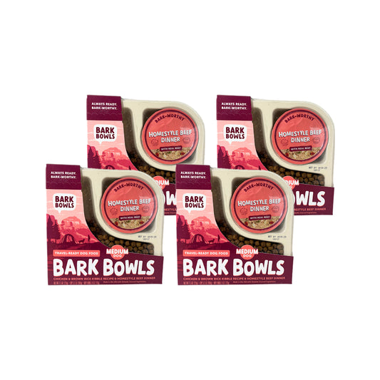 Bark Bowls Travel-Ready Dog Food (SOLD BY CASE) 4 / Carton, BEST BY: 10/15/2025