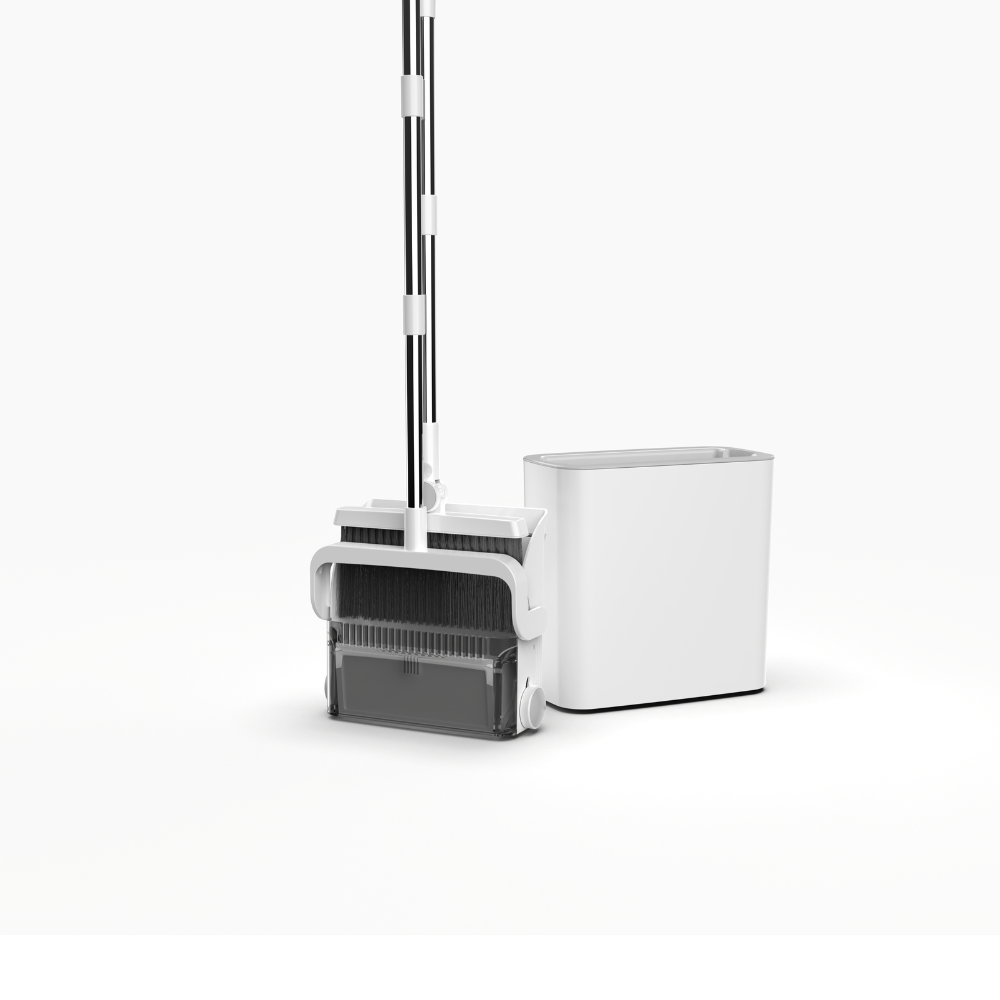 DustDockPro by CleanMattix- Premium 3-in-1 Broom, Dustpan, and Bin