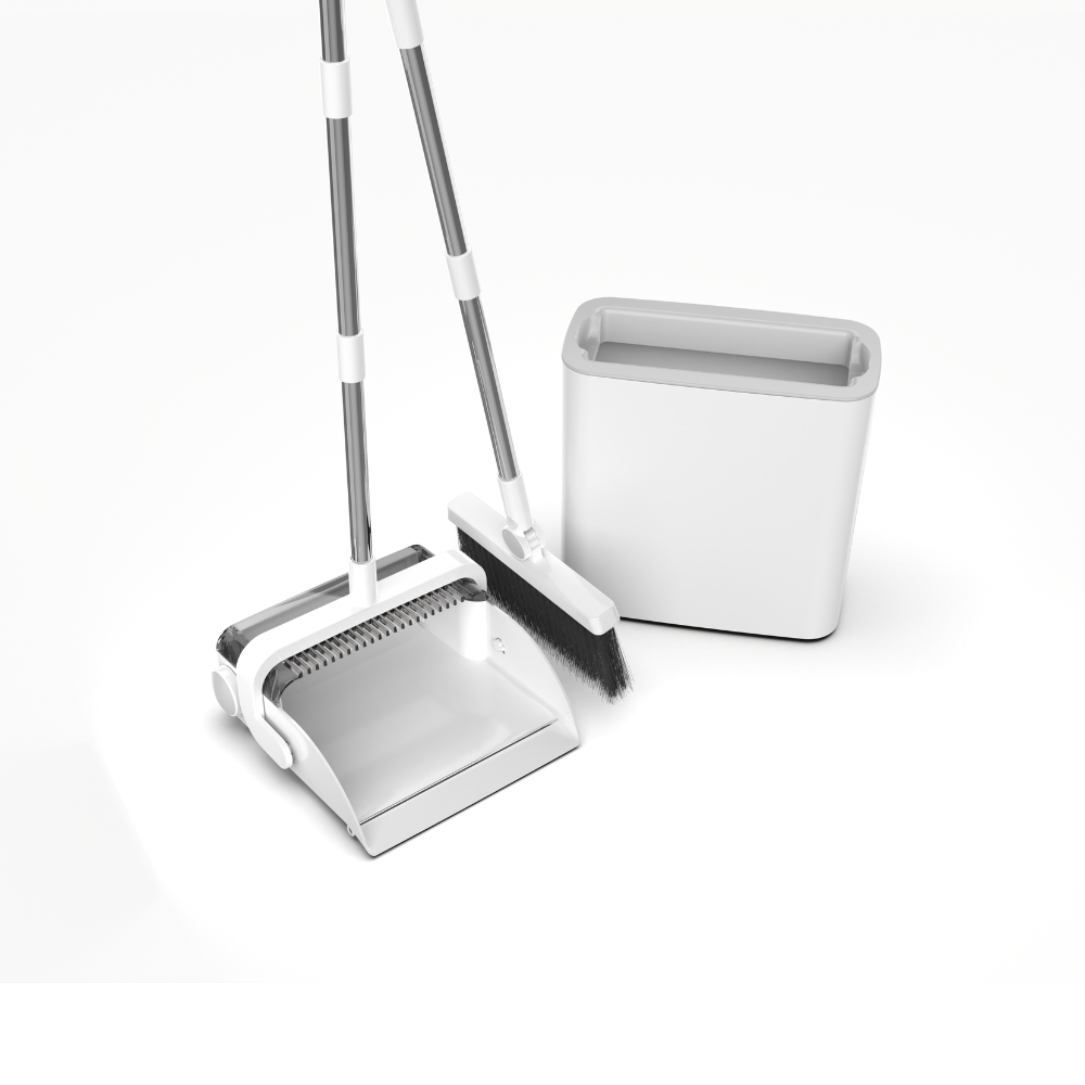 dustbox グラスセット DustDockPro by CleanMattix- Premium 3-in-1 Broom, Dustpan, and Bin