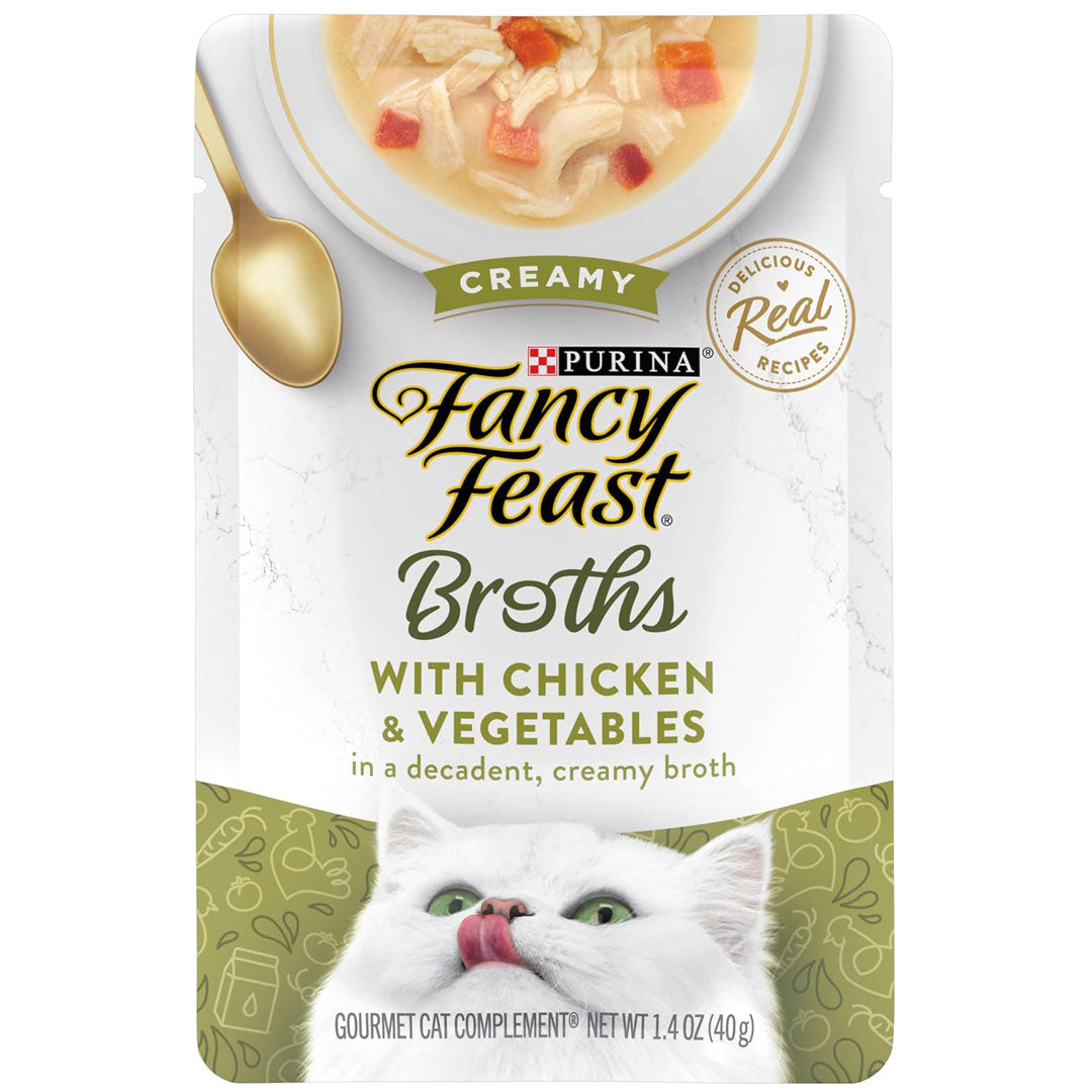 Fancy Feast Creamy Broths with Chicken & Vegetable 16 ct