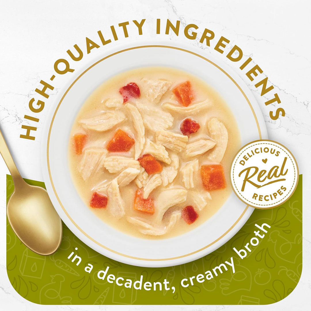 Fancy Feast Creamy Broths with Chicken & Vegetable 16 ct
